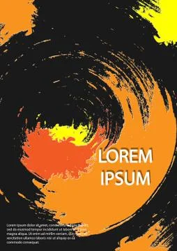 Editable layout for A4 cover with abstract pattern for printed editions. Stock Illustration