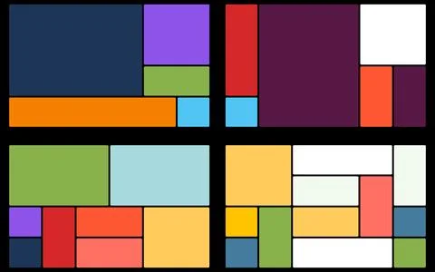 Editable layout grid template collection for creative professionals and des.. Stock Illustration