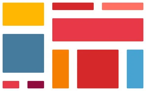 Editable layout grid templates for web, print, and user interface design Stock Illustration