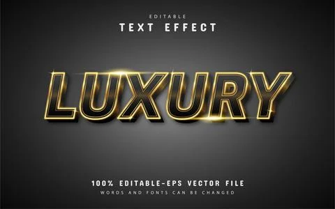 Editable Luxury text effects Illustrazione stock