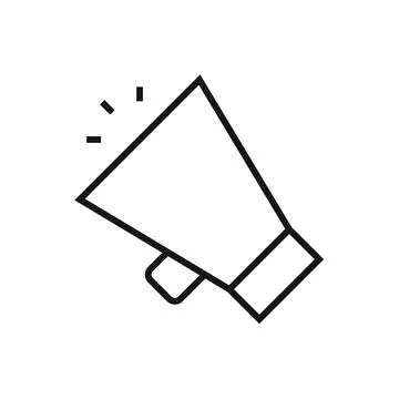 Editable megaphone line icon. Vector illustration isolated on white backgroun Stock Illustration