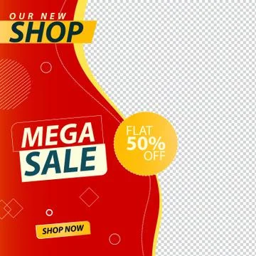 Editable minimal square banner template. Suitable for social media post. Illustrazione stock