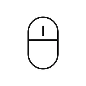 Editable Mouse line icon. Vector illustration isolated on white background. u Illustrazione stock