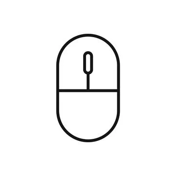 Editable Mouse line icon. Vector illustration isolated on white background. u Illustrazione stock