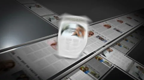 Editable News Paper with printing press Stock After Effects