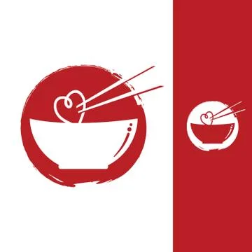 Editable noodle logo design template vector illustrations Stock Illustration