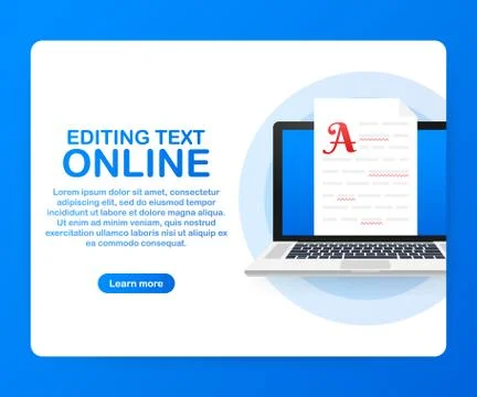Editable online document. Creative writing and storytelling, copywriting . On Stockillustratie
