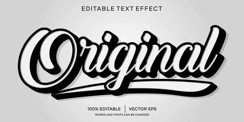 Editable original vector text effect with modern style design Stock Illustration