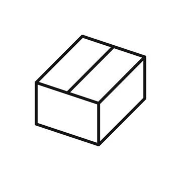 Editable package box line icon. Vector illustration isolated on white backgro Stock Illustration