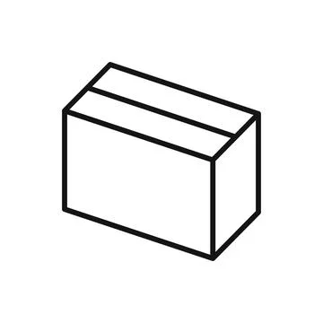 Editable package box line icon. Vector illustration isolated on white backgro Stock Illustration