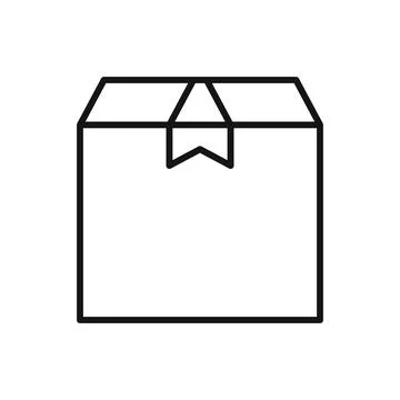 Editable package box line icon. Vector illustration isolated on white backgro Stock Illustration