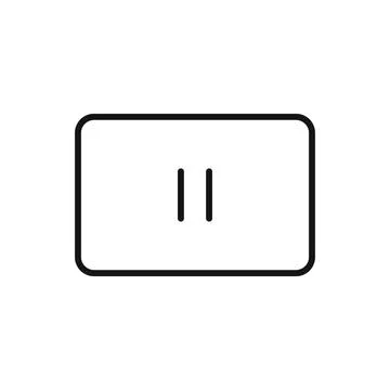 Editable pause button line icon. Vector illustration isolated on white backgr Stock Illustration