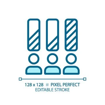 Editable pixel perfect blue candidate ranking Stock Illustration