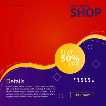 Editable Post Template Social Media Banners for Digital Marketing. Illustrazione stock