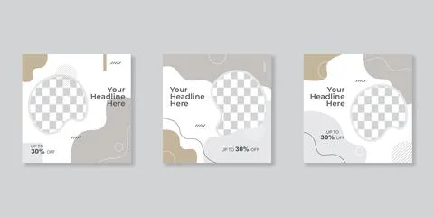 Editable Post Template Social Media Banners for Digital Marketing. Promotion  Illustrazione stock