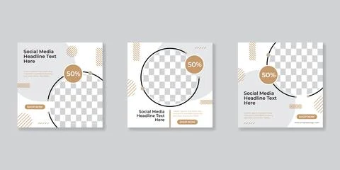 Editable Post Template Social Media Banners for Digital Marketing. Promotion  Illustrazione stock