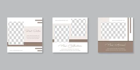 Editable Post Template Social Media Banners for Digital Marketing. Promotion  Stock Illustration