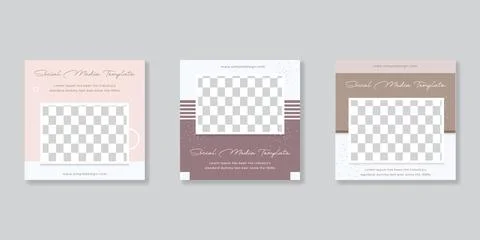 Editable Post Template Social Media Banners for Digital Marketing. Promotion  Stock Illustration