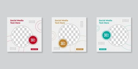 Editable Post Template Social Media Banners for Digital Marketing. Promotion  Stock Illustration