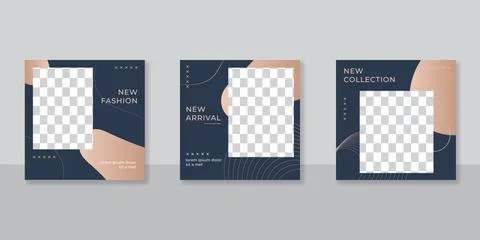 Editable Post Template Social Media Banners for Digital Marketing. Promotion  Stock Illustration