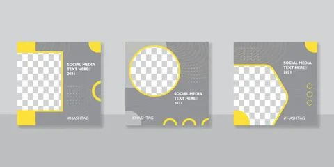 Editable Post Template Social Media Banners for Digital Marketing. Promotion  Stock Illustration
