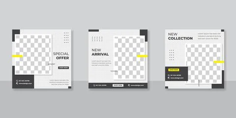 Editable Post Template Social Media Banners for Digital Marketing. Promotion  Stock Illustration