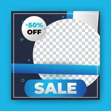Editable Post Template Social Media Banners for Digital Marketing with disc.. Stock Illustration