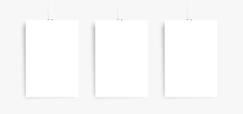 Editable poster mockups for your design. Presentation layout Stock Illustration