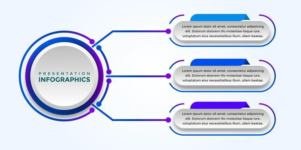 Editable presentation infographic template eps file Illustrazione stock