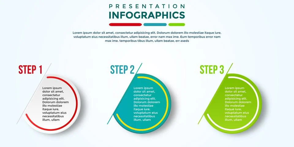 Editable presentation infographic template eps file Illustrazione stock