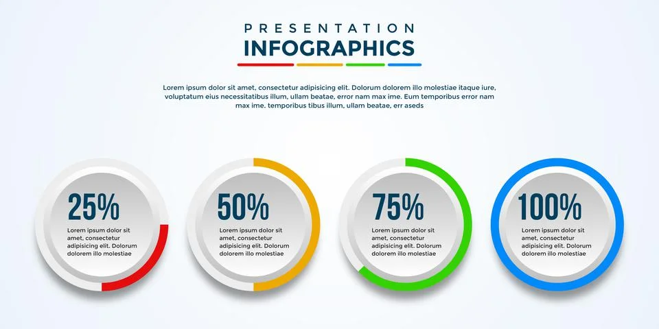 Editable presentation infographic template eps file Illustrazione stock