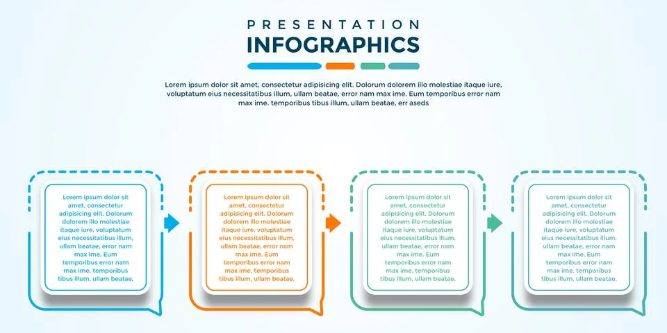 Editable presentation infographic template eps file Illustrazione stock