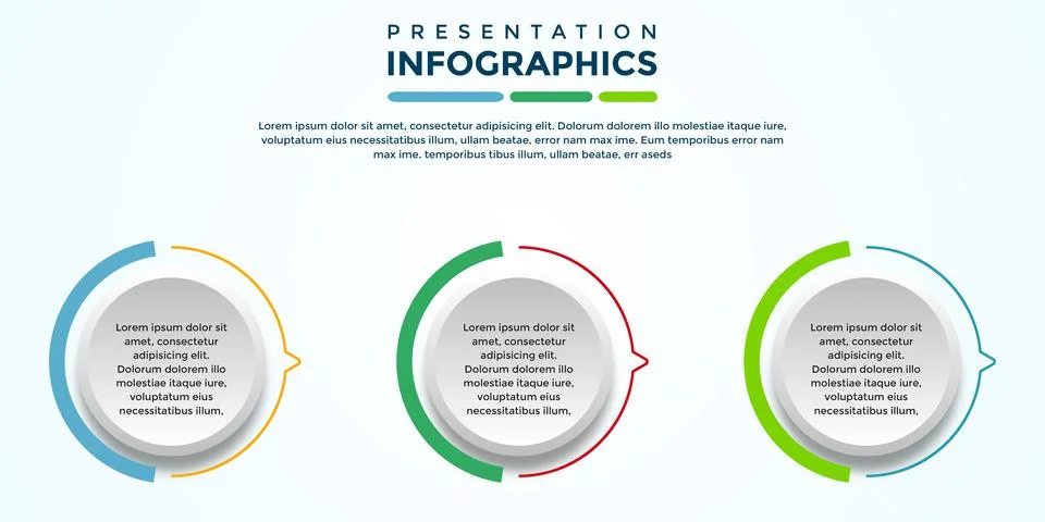 Editable presentation infographic template eps file Stock Illustration