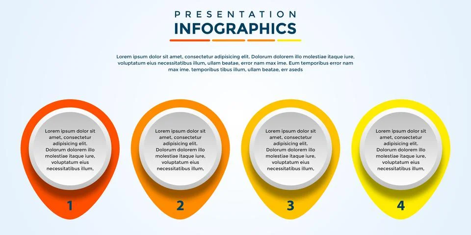 Editable presentation infographic template eps file Illustrazione stock
