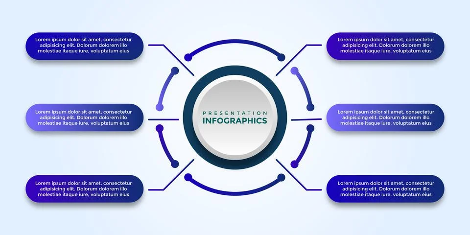 Editable presentation infographic template eps file Stock Illustration