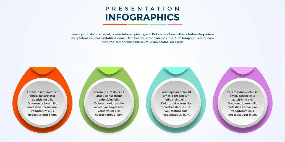 Editable presentation infographic template eps file Stock Illustration