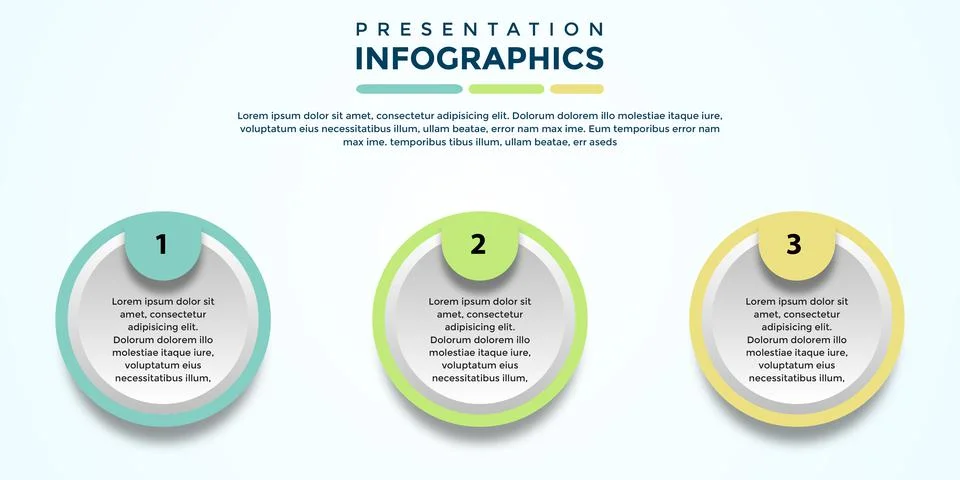 Editable presentation infographic template eps file Stock Illustration