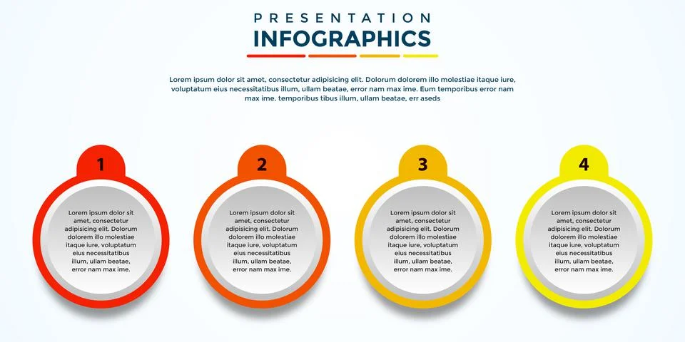 Editable presentation infographic template eps file Illustrazione stock