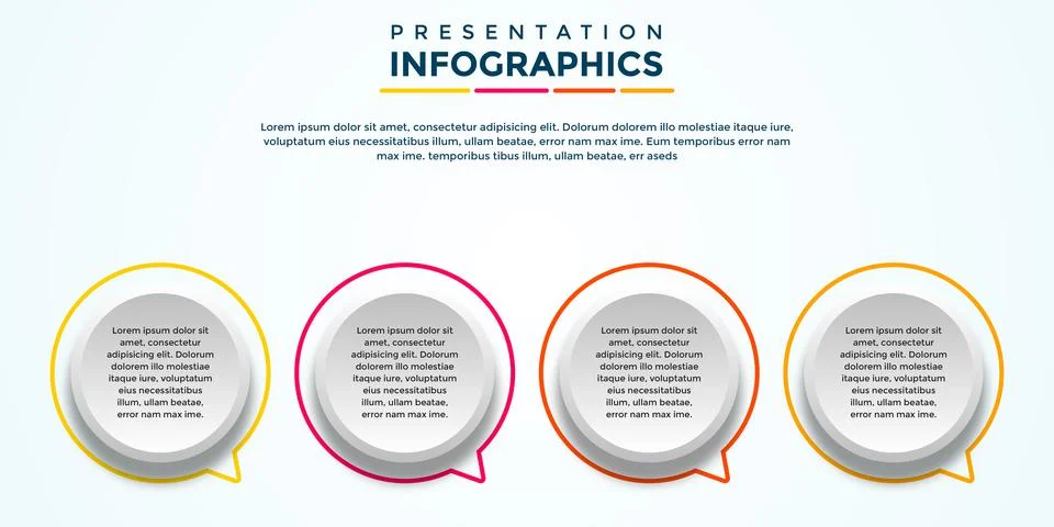 Editable presentation infographic template eps file Illustrazione stock