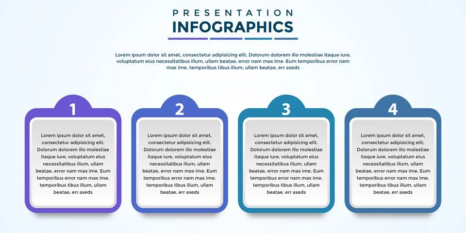 Editable presentation infographic template eps file Illustrazione stock