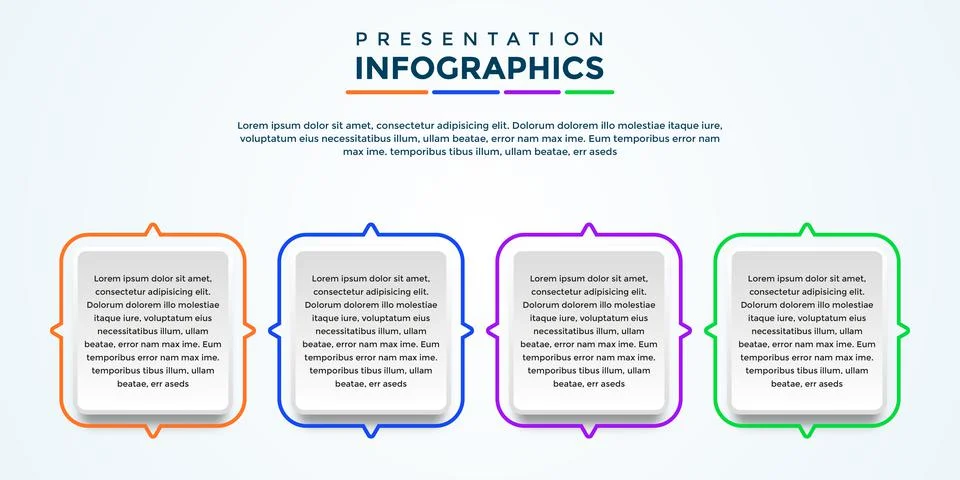Editable presentation infographic template eps file Stock Illustration