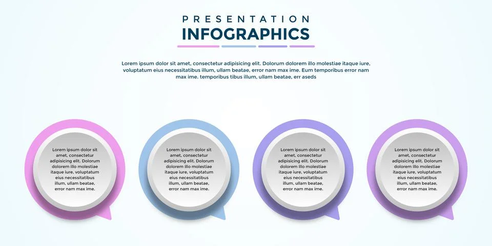 Editable presentation infographic template eps file Stock Illustration