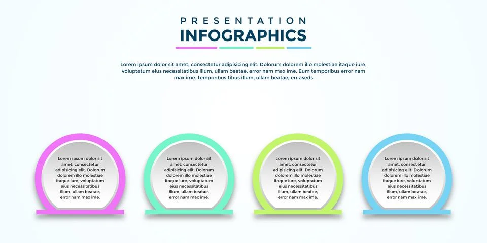 Editable presentation infographic template eps file Stock Illustration