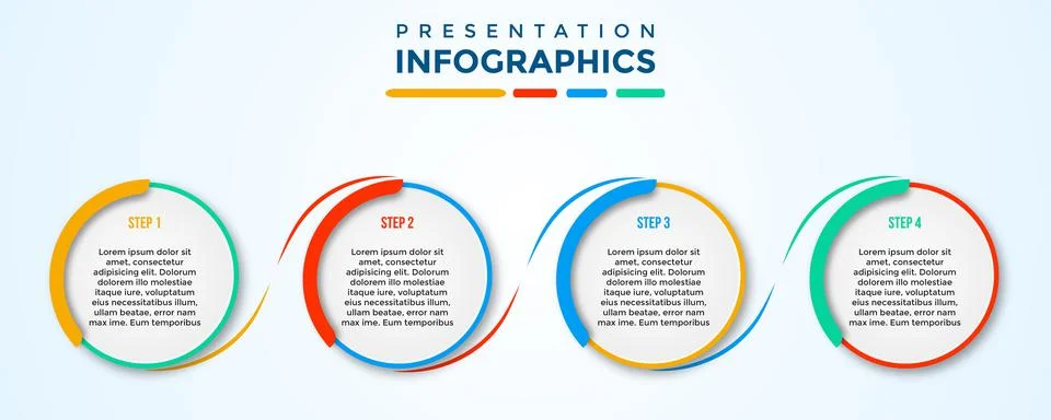 Editable presentation infographic template Illustrazione stock