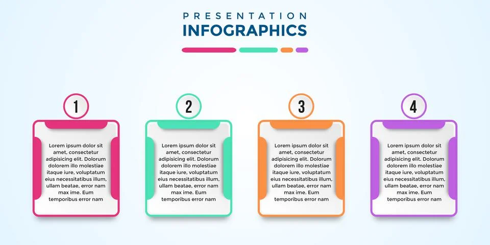 Editable presentation infographic template Stock Illustration