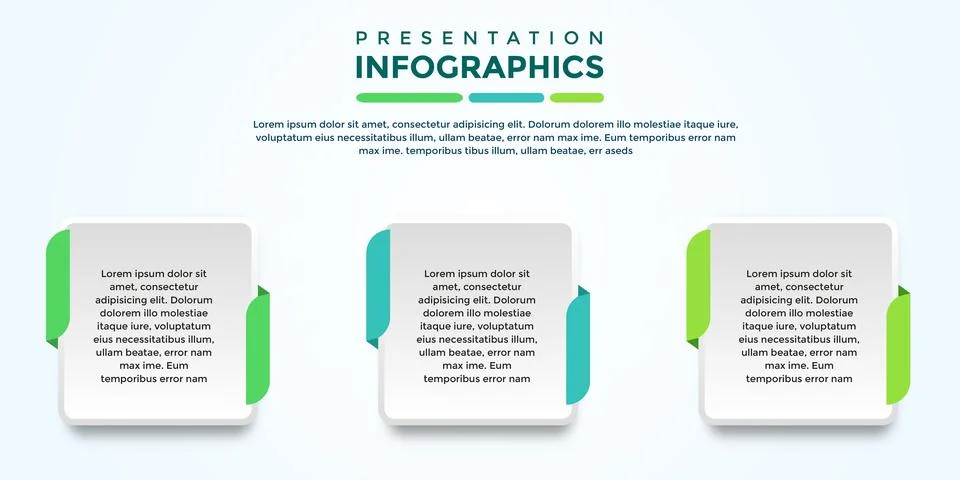 Editable presentation infographic template Stock Illustration