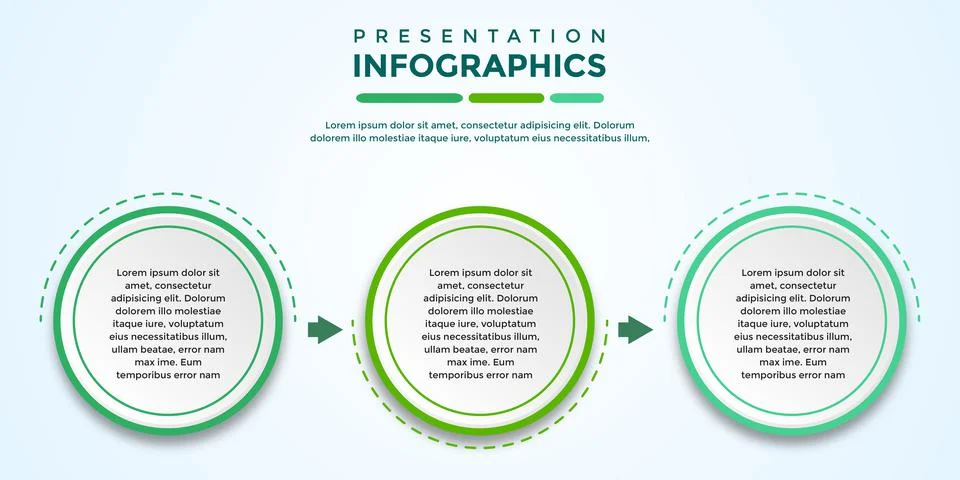 Editable presentation infographic template Stock Illustration