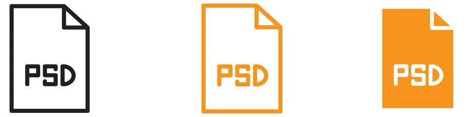 Editable PSD File Format Icon for Design and Graphic Arts Graphics Ideal fo.. Stock Illustration