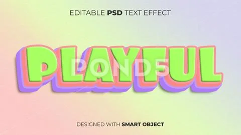 Editable PSD Text Effect of Playful for Title, Copy, Poster, Event, etc. PSDテンプレート