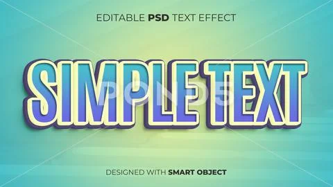 Editable PSD Text Effect of Simple Text for Title, Copy, Poster, Event, etc. PSD Template